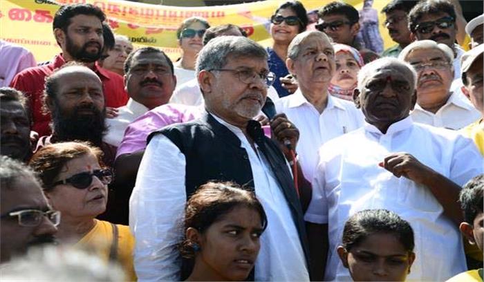 बच्चों की तस्करी और शोषण मिटाने के लिए कैलाश सत्यार्थी ने शुरु की भारत यात्रा