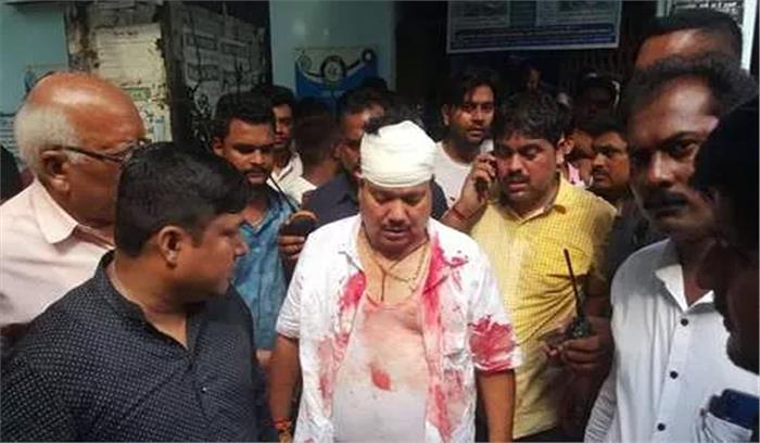 झड़प के दौरान भाजपा सांसद का फूटा सिर
