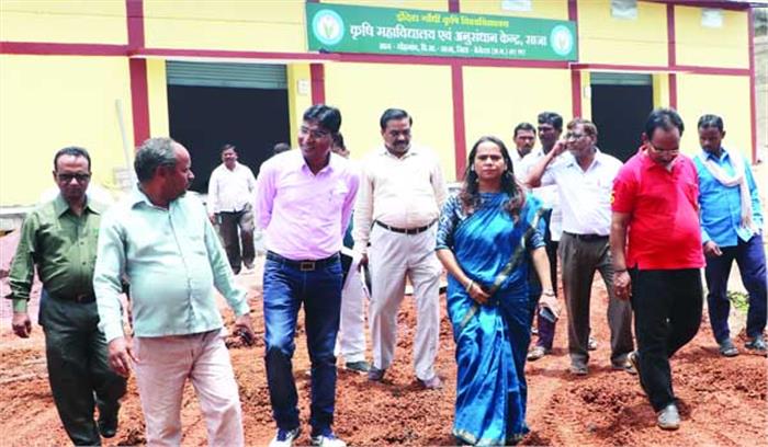 कृषि महाविद्यालय का कलेक्टर ने किया निरीक्षण