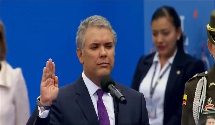 इवान डुक ने ली कोलंबिया के राष्ट्रपति पद की शपथ