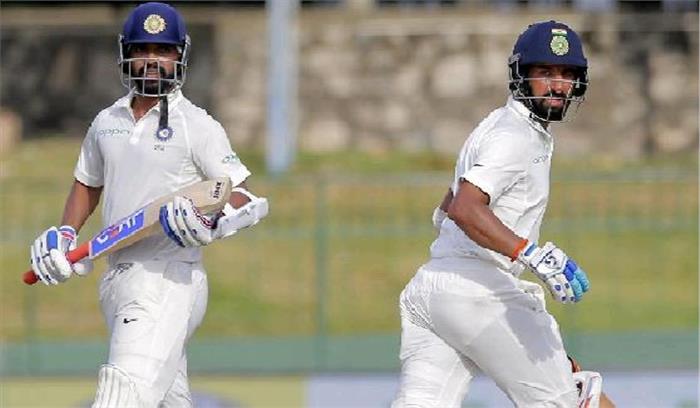 कोलंबो टेस्ट : पुजारा-रहाणे ने श्रीलंका के पसीने छुड़ाए