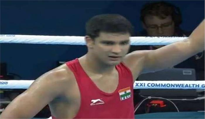 राष्ट्रमंडल खेल : मुक्केबाजी के सेमीफाइनल में पहुंचे नमन तंवर