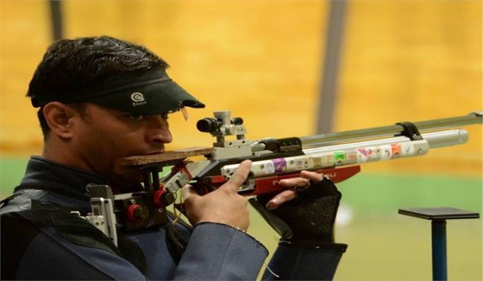 CWG 2018 :संजीव राजपूत ने निशानेबाजी में भारत की झोली में  स्वर्ण पदक डाला