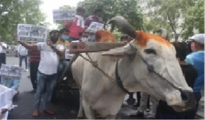 ईंधन की बढ़ती कीमतों के खिलाफ कांग्रेस का राष्ट्रव्यापी विरोध प्रदर्शन