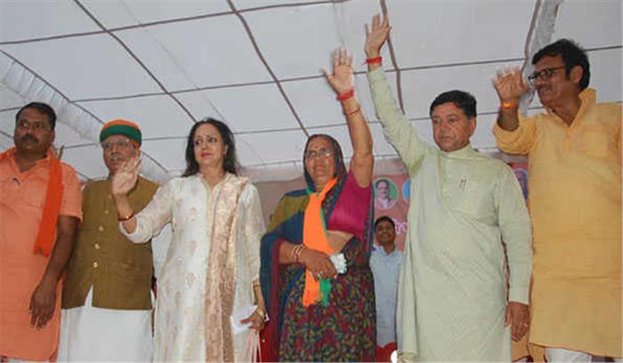 कांग्रेस शासन में महिलाओं पर अत्याचार बढ़े : हेमा मालिनी