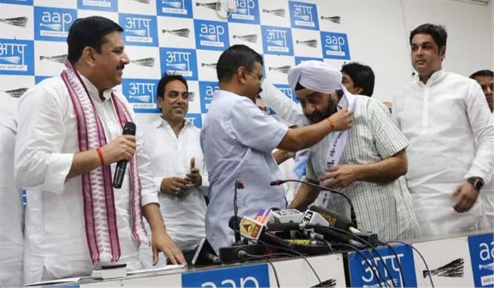 कांग्रेस के प्रहलाद सिंह साहनी आप में शामिल