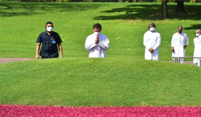 जवाहरलाल नेहरू की 57वीं पुण्यतिथि पर राहुल गांधी ने दी श्रद्धांजलि