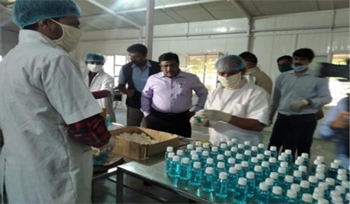 कोरोना इफेक्ट : सेनेटाइजर बनाने वाली सांगानेर जयपुर देश की पहली जेल कोरोना इफेक्ट : सेनेटाइजर बनाने वाली सांगानेर जयपुर देश की पहली जेल