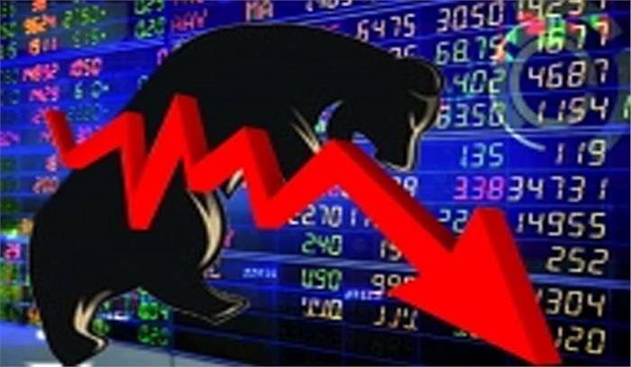 सेंसेक्स 400 अंक टूटा, निफ्टी में 100 अंकों की गिरावट