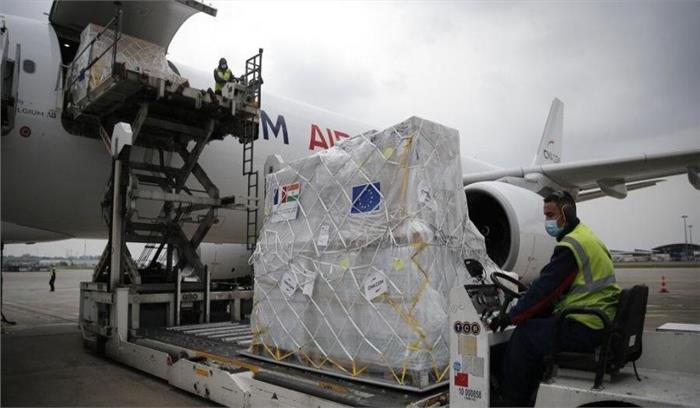 फ्रांस से भेजे गए आठ अत्याधुनिक ऑक्सीजन जेनेरेटर भारत पहुंचे