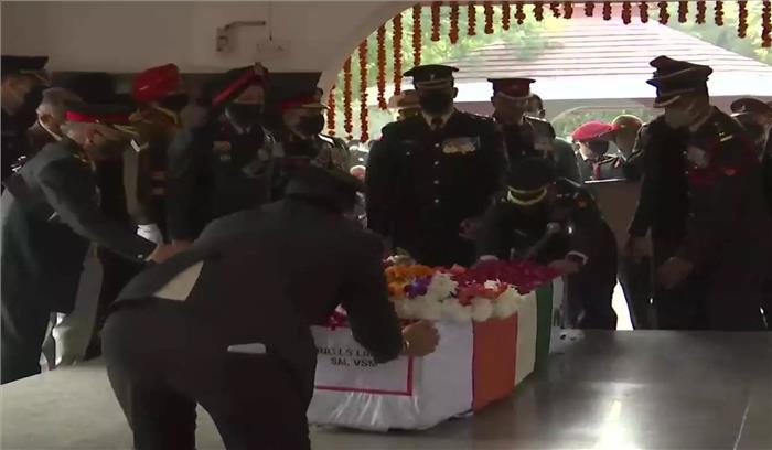 शमशान घाट पहुंचा ब्रिगेडियर एलएस लिड्डर का पार्थिव शरीर, थोड़ी देर बाद होगा अंतिम संस्कार