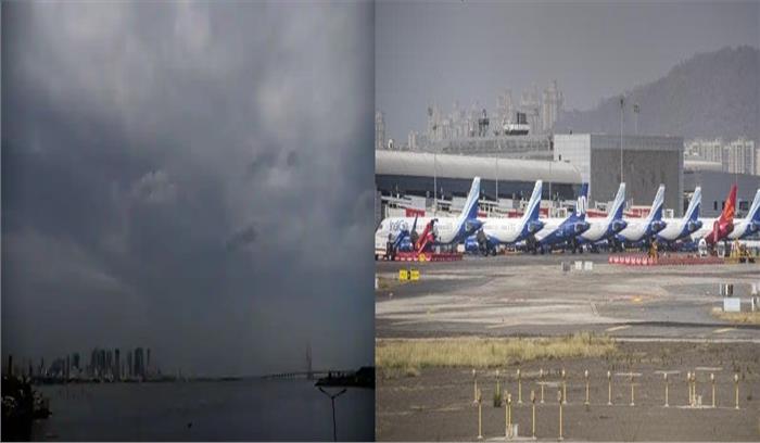 प्रचंड चक्रवात तौकते से मुंबई में भयावह मंजर,  मुंबई हवाईअड्डा 3 घंटे के लिए बंद