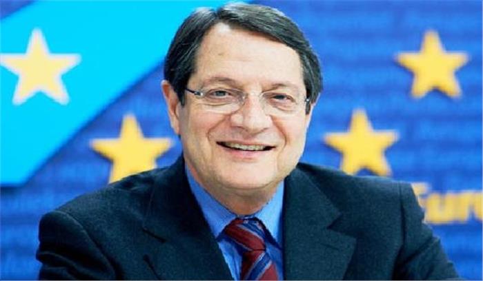 साइप्रस के राष्ट्रपति निकोस का राष्ट्रपति भवन में भव्य स्वागत