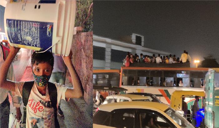 लॉकडाउन के बाद दिल्ली में पसरा सन्नाटा, मजदूरों का पलायन लगातार जारी