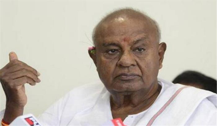 कांग्रेस के ही जोर पर कुमारस्वामी बने कर्नाटक के मुख्यमंत्री: देवेगौड़ा