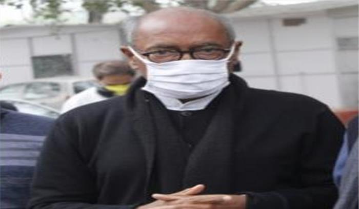 दिग्विजय सिंह संतों का आशीर्वाद लेकर पहुचेंगे भोपाल