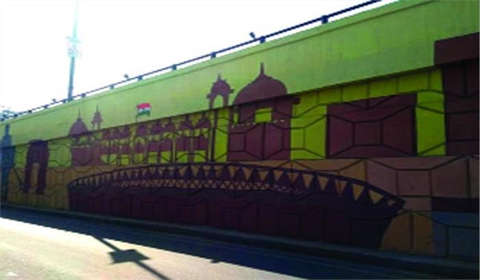 ठाकुर द्वार फ्लाईओवर की दीवार पर दिखेगी राष्ट्रभक्ति