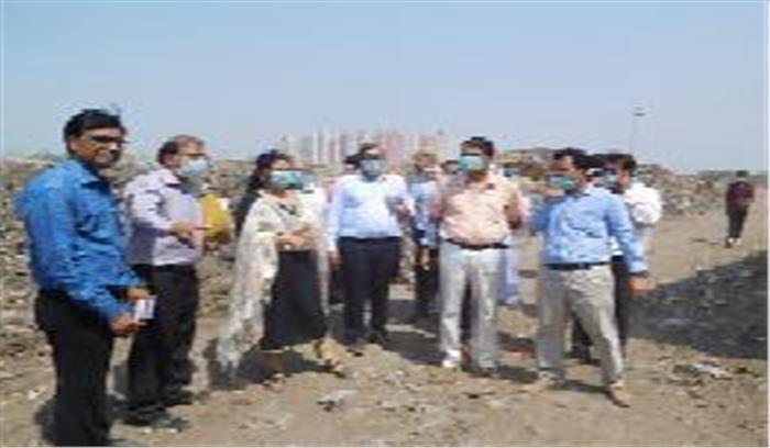 जिलाधिकारी ने डंपिंग ग्राउंड का किया निरीक्षण