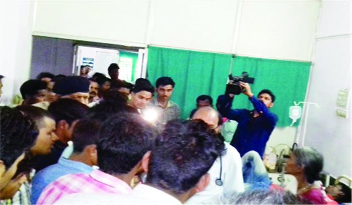 युवक की मौत पर जिला अस्पताल में हंगामा