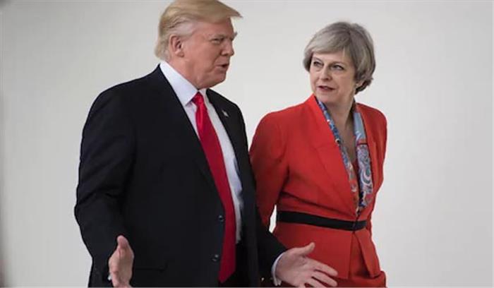उत्तर कोरिया के मुद्दे पर ट्रंप ने की थेरेसा मे से बातचीत