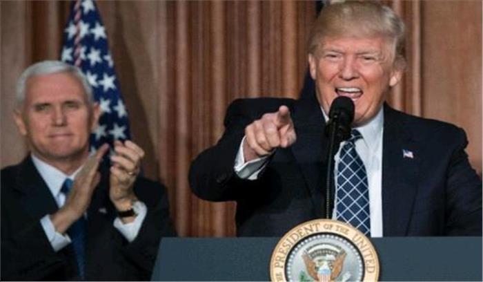 डोनाल्ड ट्रम्प ने अमेरिकी सेना की तारीफ की 