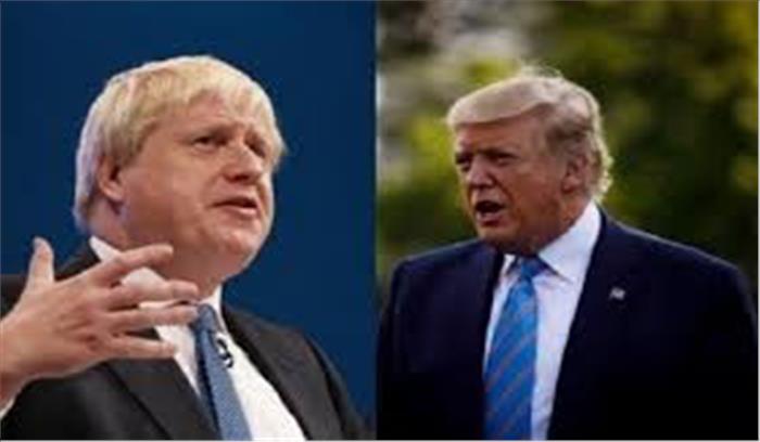 ट्रंप, जॉनसन ने द्विपक्षीय संबंधों पर चर्चा की