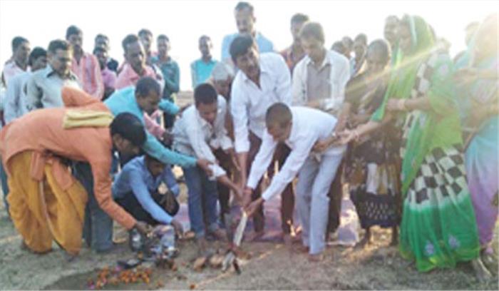 एनीकट निर्माण कार्य का भूमिपूजन