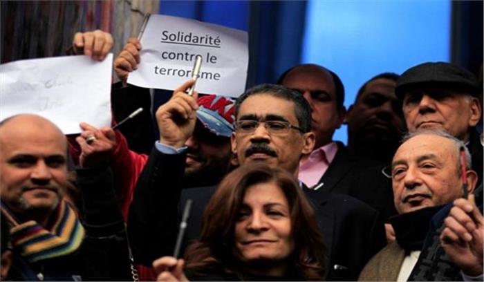 आतंकवाद के खिलाफ मिस्र के पत्रकारों का मौन प्रदर्शन