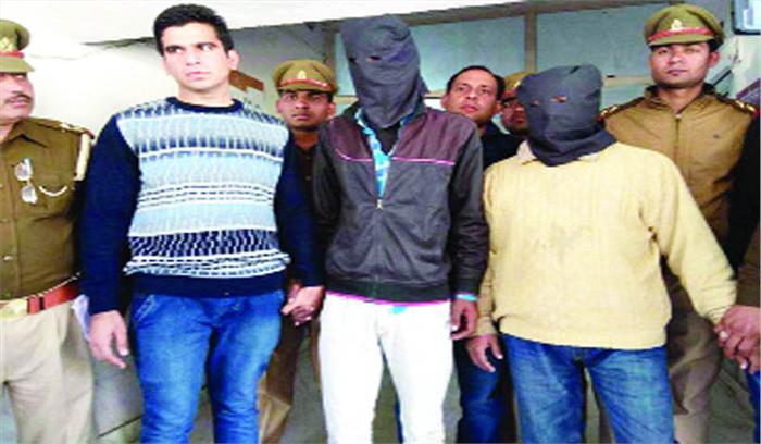 शादी करने के लिए मांगी थी दो करोड़ की रंगदारी, मुठभेड़ के बाद चारों बदमाश गिरफ्तार