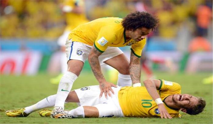 नेमार के पैर पर ब्राजील के प्रशिक्षण शिविर में लगी चोट