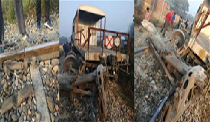 उप्र: मालगाड़ी के डिब्बे पटरी से उतरने से गार्ड घायल