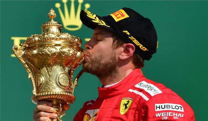 फॉर्मूला-1: फरारी के ड्राइवर सेबस्टियन विटल ने जीती ब्रिटिश ग्रां पी ट्राफी 