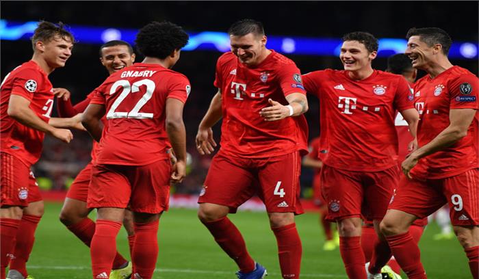 चैम्पियंस लीग : बायर्न ने टोटेनहम को 7-2 से करारी शिकस्त दी