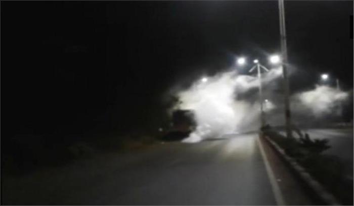 गोवा में पलटा अमोनिया गैस का टैंकर, गैस रिसाव से मचा हड़कंप