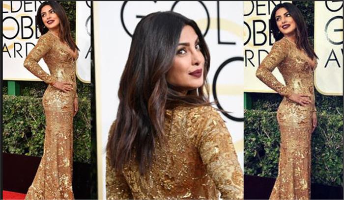 गोल्डन ग्लोब 2017 में प्रियंका ने बिखेरा जलवा