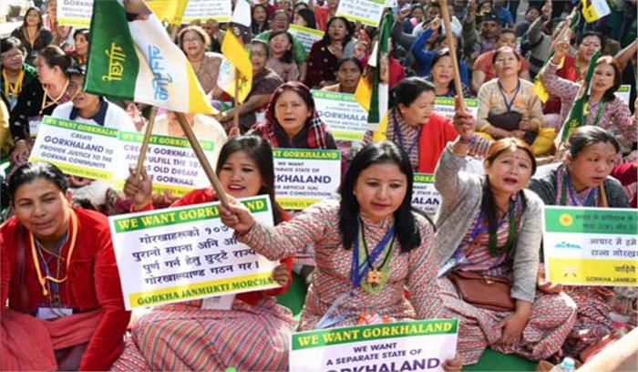 गोरखा संयुक्त संघर्ष समिति का जंतर-मंतर पर विरोध प्रदर्शन