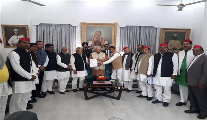 सपा-बसपा प्रतिनिधिमंडल ने राज्यपाल नाईक से मुलाकात की