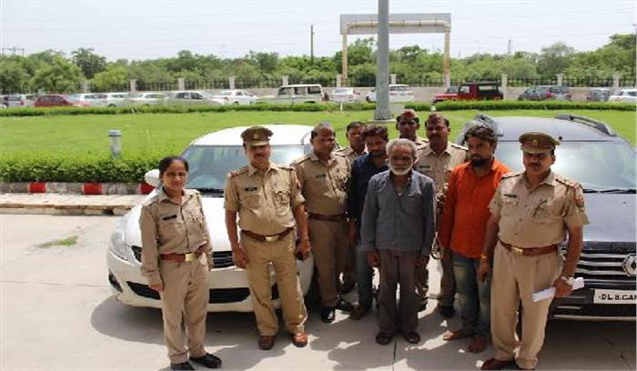 ग्रेटर नोएडा पुलिस के हत्थे चढ़े लूटी गई गाड़ियों के सौदागर
