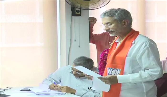 गुजरात राज्यसभा से भाजपा उम्मीदवार बने विदेश मंत्री एस जयशंकर, दाखिल किया नामांकन