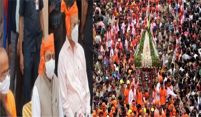 अहमदाबाद में जलयात्रा के साथ जगन्नाथ रथयात्रा उत्सव शुरू, नितिन पटेल ने की पूजा