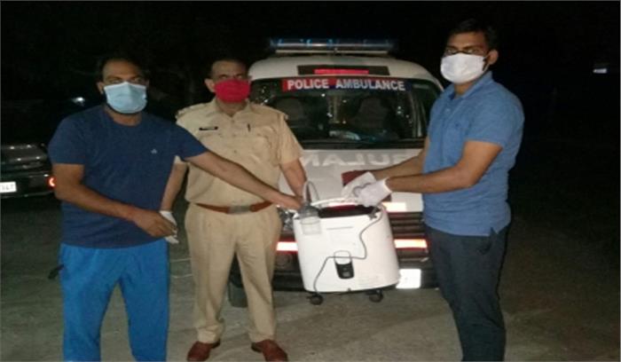 गुरुग्राम पुलिस ने शुरू की ऑक्सीजन कंसंट्रेटर बैंक सेवा