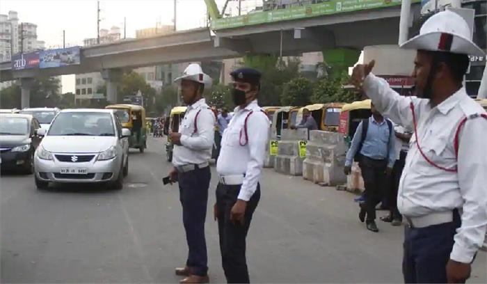 ट्रैफिक नियमों का उल्लंघन करने वालों पर नजर रखेगी  गुरुग्राम ट्रैफिक पुलिस