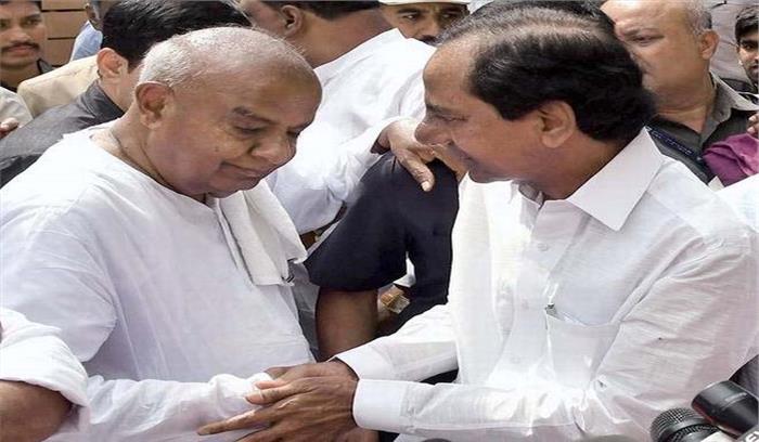 देवगौड़ा ने तेलंगाना के मुख्यमंत्री से की मुलाकात