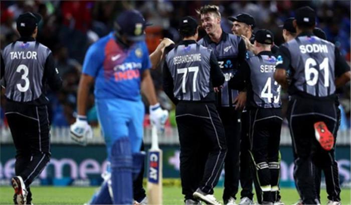 हेमिल्टन टी-20: न्यूजीलैंड ने भारत को 4 रन से हराया, 2-1 से सीरीज जीती