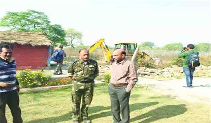 एयरफोर्स की 40 एकड़ जमीन से हटाया गया अवैध कब्जा
