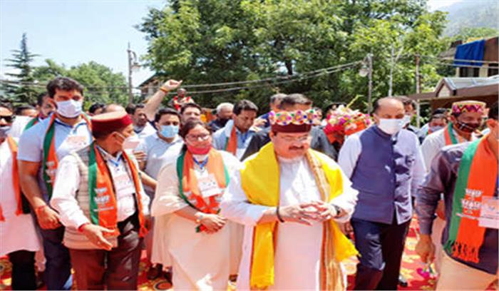 हिमाचल के तीनों उपचुनावों में भाजपा की जीत पक्की : नड्डा