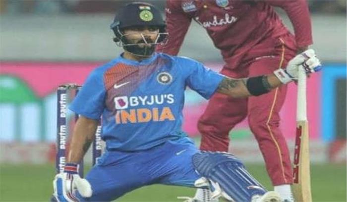 हैदराबाद टी-20 : कोहली के तूफान के आगे विश्व विजेता विंडीज ध्वस्त