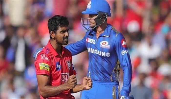 आईपीएल-12 : मुर्गन ने दिलाई पंजाब को दूसरी सफलता, सूर्यकुमार यादव 11 पर आउट