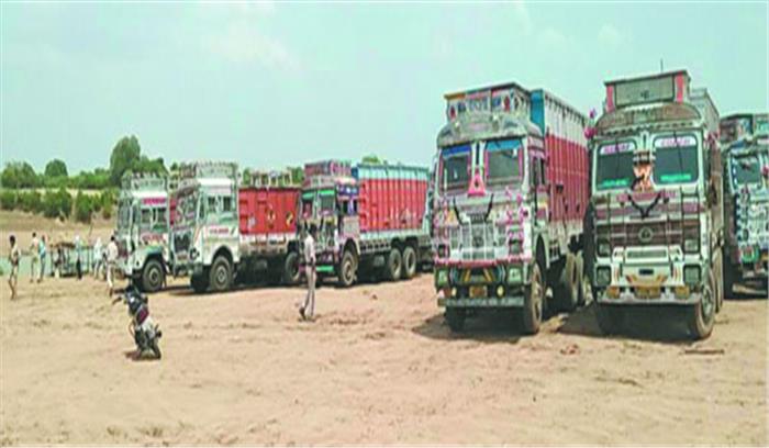 अवैध उत्खनन पर बड़ी कार्रवाई, 60 ट्रक और 3 मशीनें जब्त