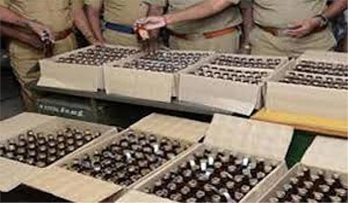 मध्यप्रदेश :चार लाख रुपए की अवैध शराब जब्त